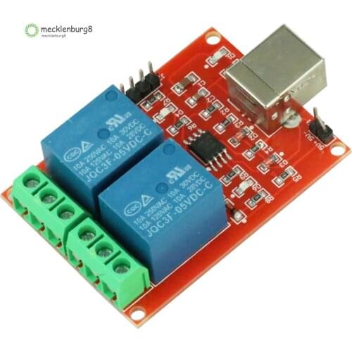 5V USB Relay 2 Channel Programmable Computer Control for Smart Home