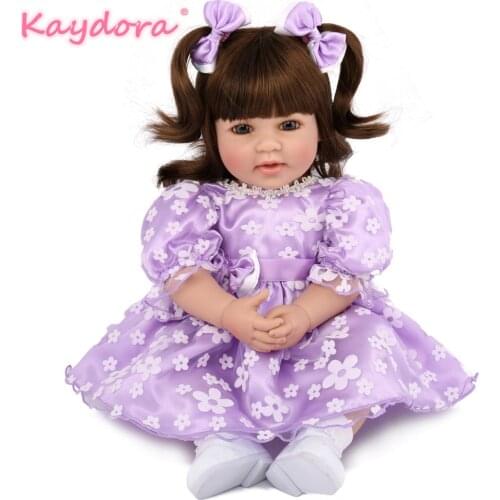 Kaydora 50CM Adorable lol bonecas princesas Alive Princess Doll Reborn bebe Soft Silicone girl Baby DIY Reborn Lifelike