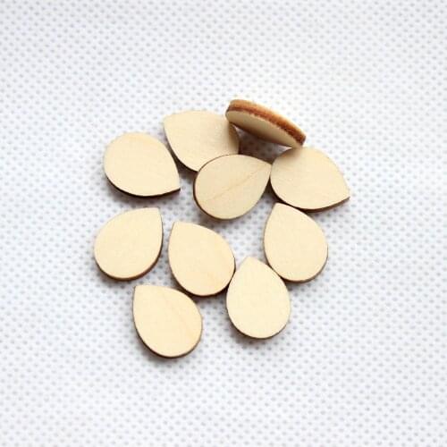 12mm/16mm High Quality Blank Wood Stud Earring Tear Drop Accessories Unfinished Rustic Beads -CT1440