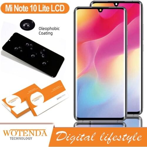 Original 6.47" Super Amoled LCD Replacement for XiaoMi Mi Note 10 Lite Screen Display Touch Digitizer Assembly