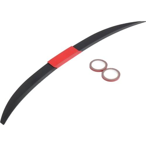 1pc Universal Black Red ABS Car Three-section Tail Wing Rear Trunk Spoiler Lip DIY Sport Appearance Parts Moulding
