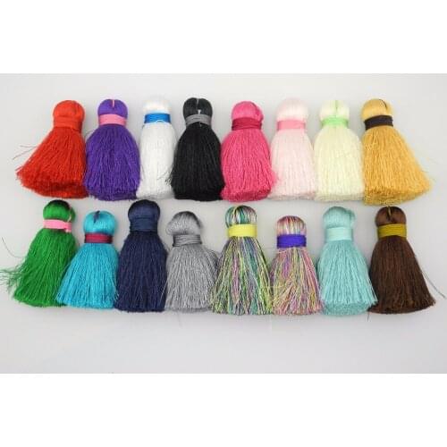 18 Colors--10pcs/Lot 2.2''(5.5cm) Big Size Soft Silk Tassels for Key Chain Earring Necklace Jewelry