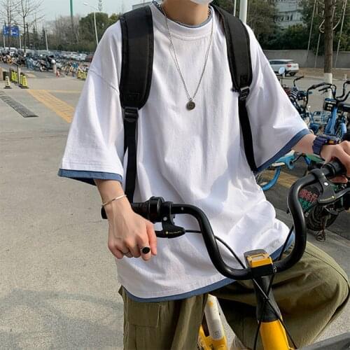 2021 Funny Smile Print T-Shirt Fashion Summer Teen Casual Style Cotton Clothes Simple Harajuku All-Match Pullover Streetwear Top