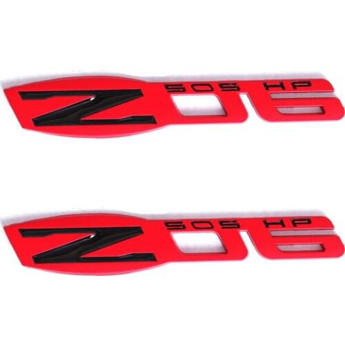 2x Z06 Emblem Fender Side Door Trunk Decal Badge for Chevrolet Corvette C5 C6 C7