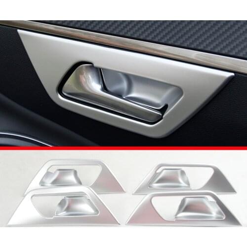 ABS pearl Chrome Interior Car Decoration Door Handle Cover Trim Molding For Peugeot 3008 2016 2017