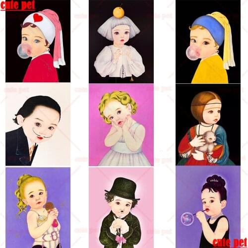 Diamond embroidery Cute celebrity series diy diamond painting cross stitch Diamond mosaic 5d Children gift rhinestones Decor