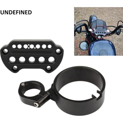 Motorcycle Side Mount Instrument Speedometer Bracket Indicator Light Handlebar Top Clamp for Harley Sportster XL883 1200 48 72