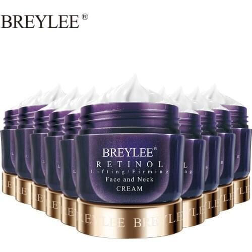 BREYLEE Retinol Firming Face Cream Anti Aging Remove Wrinkles Night Day Moisturizer Whitening Neck Facial Skin Care Cream 40g