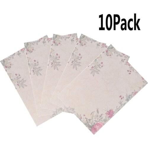 10 Pack Writing Paper Letter Paper Vintage Letter Writing Set Stationery Business Party Invitations Retro Flower Letter Paper