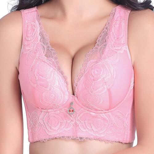 Gather together a large chest to prevent sagging Ring-free lace Upper collection of accessory milk Lingerie push up bra lace bra