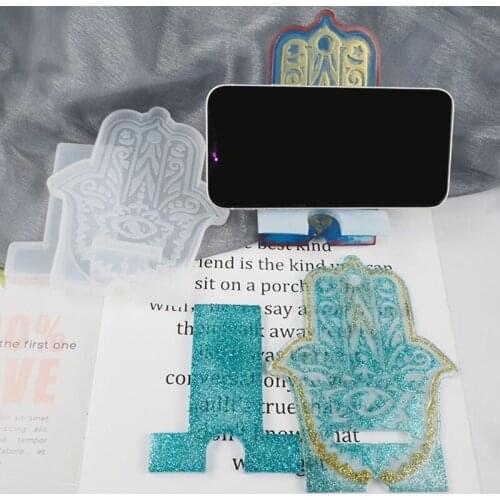 Cellphone Bracket Holder Mobile Phone Stand Silicone Mould Crystal Epoxy Resin Mold DIY Crafts Casting Tool