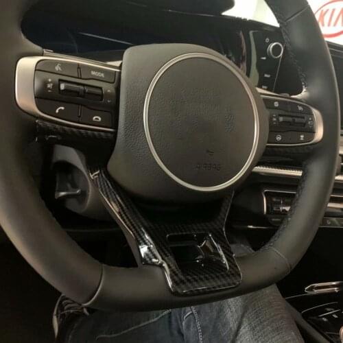For KIA Optima K5 2020 2021 Steering Wheel Trim Cover Stickers Trim Interior Steering Wheel Frame Cover Styling Accessories