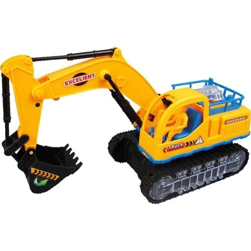 360 Rotation Electric Excavator Construction Car with Music & LED Lights Kids Educational Toys for Children Gift