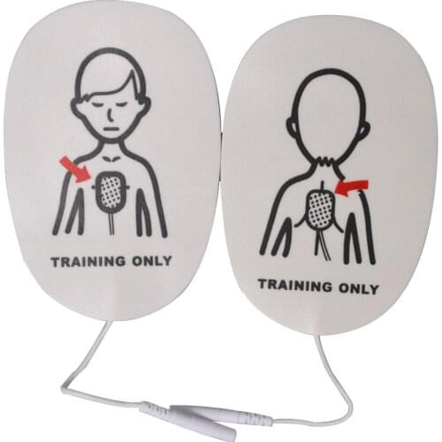 10Pair AED Training Defibrillation Electrode Conducting Patch AED Training Self Adhesive Emergency Rescue Kit
