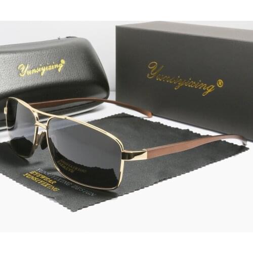 YUNSIYIXING Photochromic Sunglasses Men Polarized Rectangle Luxury Brand Sun Glasses Anti-Glare Vintage Driving Men Eyewear 2458
