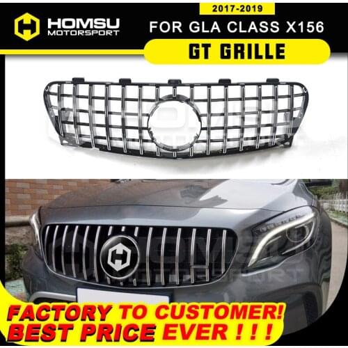 GT Style grill For GLA Class X156 GT Grill GLA45 Style Front Grille for GLA180 GLA250 Car grille 2017-2018