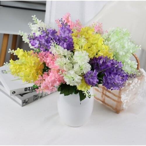 Artificial Flowers Single 35cm Hyacinth Flower Long Stem Art Photo Props Decorations For Wedding Home Office Artificial Plants