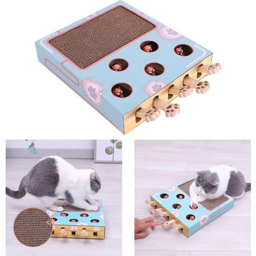 3-in-1 Creative Cat Scratch Board Corrugated Paper Kitten Scratcher Toy Furniture Protector Soft Scratching Mat