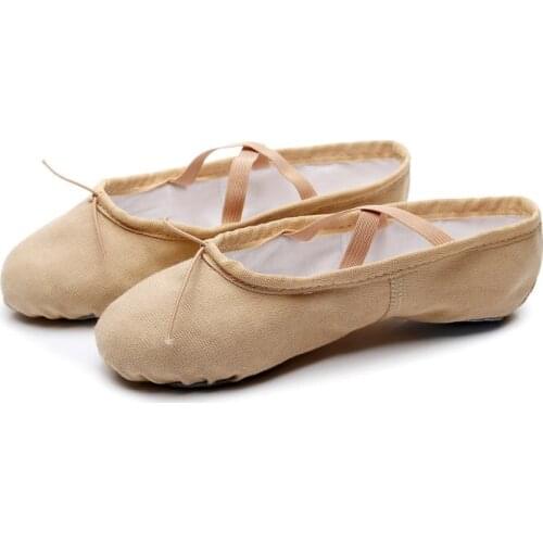 Hot Yoga Gym Flat Slippers Canvas Ballet Dance Shoes Wear-resistant Practice Shoes For Girls Children Women Teacher Dropshipping