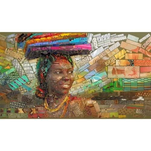 Full Square Drill 5D DIY mosaic Africa girl book diamond painting Cross Stitch 3D Embroidery Kits home decor H48