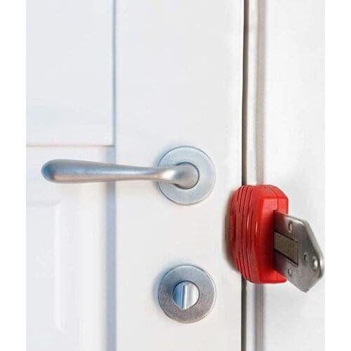 Portable Door Lock Travel Lock Safety Lock School Lockdown Lock for Travel Hotel Home Apartment Motel Room Security