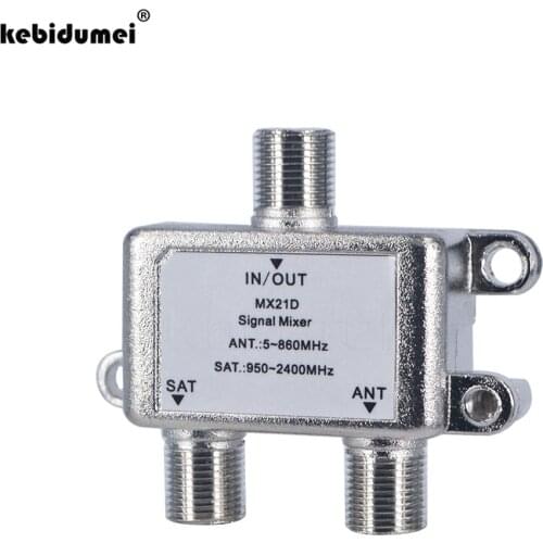 Practical 2 In 1 Dual-use 2 Way Port TV Signal Satellite Sat Coaxial Diplexer Combiner Splitter Combiners Cable Switch Switcher