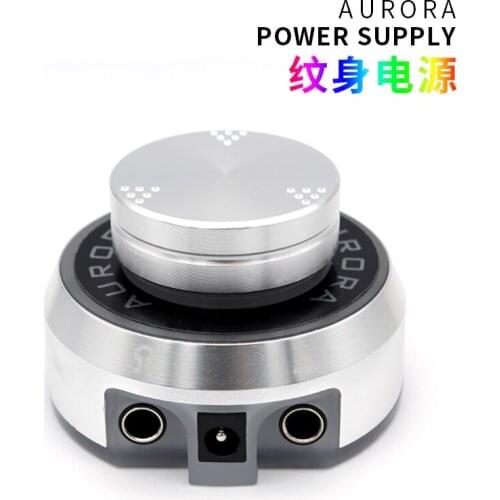 Professional Aurora Tattoo Mini Power Supply Provides Colorful Light Adjust Voltage 1.5-17V Linner Shading Tattoo Machine Gun