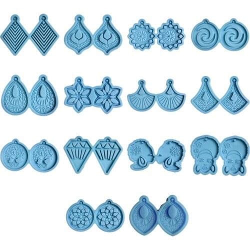 Earrings Epoxy Resin Mold Keychain Pendant Silicone Mould DIY Crafts Jewelry Necklace Ear Studs Casting Mold