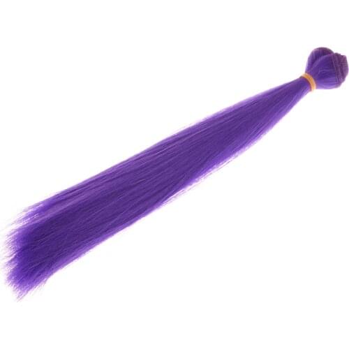BJD Doll DIY Hair Bulk Wigs For Doll Hairpiece Making Supplies Purple