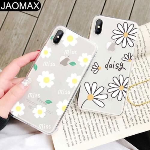 Jaomax Daisy Summer Sunflower Silicone Phone Case For iPhone 11 XR XS Max 7 8 6s Plus 5 5s SE Soft TPU Transparent Cover Capa