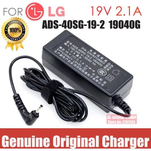 Brand new FOR LG Laptop 19V 2.1A ADS-40SG-19-2 19040G 3.0mm*1.0mm AC adapter Power supply Charger cord EAY63128601 GRAM 15Z980-A
