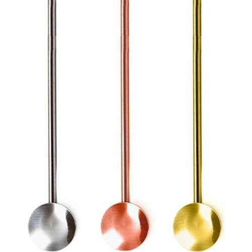 Spoon Drink Straws Julep Spoon Straw Drinking Straws Steel Straws with Metal Cleaning Brush 8.26inch (21cm)