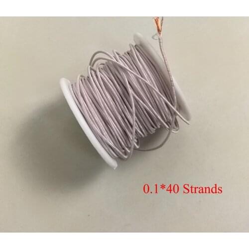 0.1mm*40 Strands Polyurethane Enameled Copper Wire Multi-strand Litz wire Yarn wrap wire, Length about 50 meters/lot