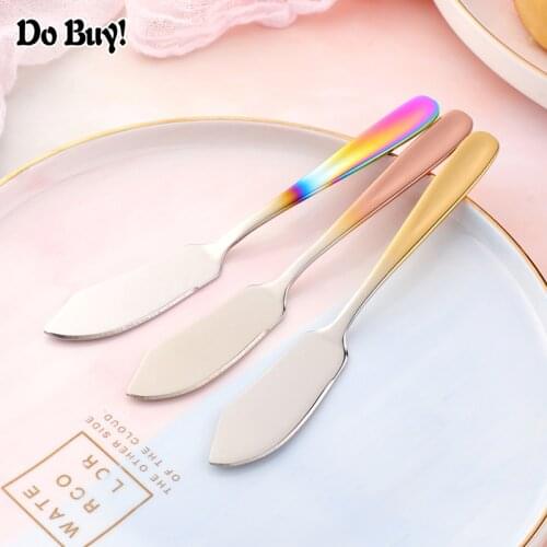 2 Pcs Butter knife Stainless Steel Butter Knife Long Handle Butter Spatula Western Tableware Cream Spatula Kitchen Tools