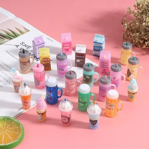 3Pcs/set 1:12 Dollhouse Miniature Drink Bottles Juice Drink Doll Kitchen Toy 45mm*15mm Wholesale
