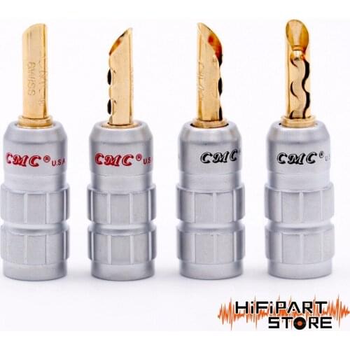 CMC 0638 4mm Speaker Amplifier Banana Plug Hifi Audio Connector Terminal For Binding Post 24K Gold Plated 4PCS 10PCS