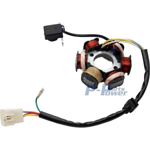 6 Coil Pole Magneto Flywheel Stator 50cc 70cc 90cc 110cc 125cc PIT Quad Dirt Bike ATV Buggy