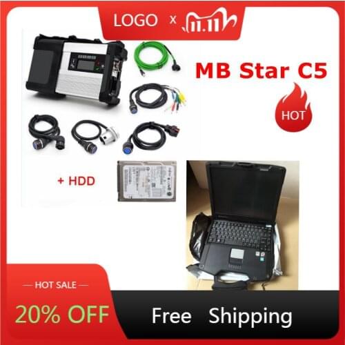 MB Star C5 Auto diagnostic tool MB SD Connect C5 +v2021.06 software in HDD+ CF-30 Toughbook Ready to use vediam0/Xentry/DSA/DTS