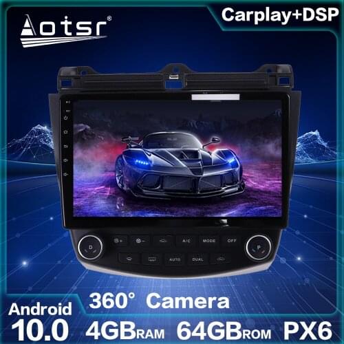 For Honda Accord 2003 - 2007 Android Radio Car GPS Navigation Screen 64GB PX6 HD Auto Stereo Audio Multimedia DVD Video Player