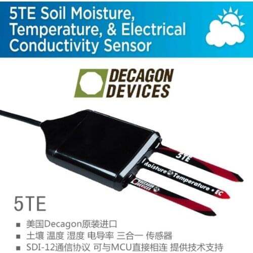 Free shipping New Decagon Devices 5TE Soil Moisture Temperature & Electrical Conductivity sensor SDI-12 to RS-232