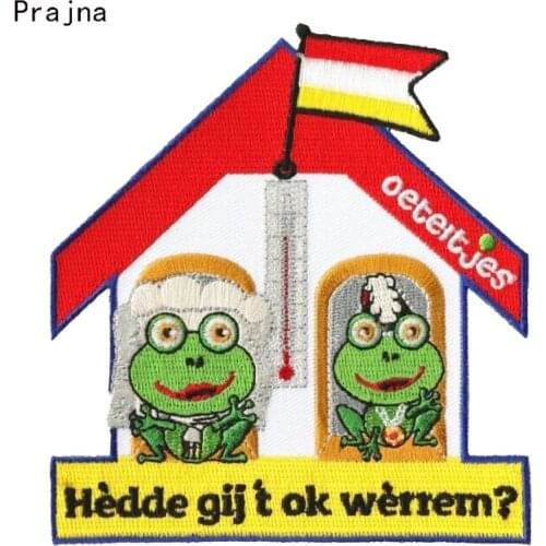 Brand Frog Patches Full Carnival for Netherland Iron on Patches Stickers on Clothes Embroidered Patch for Dresses Embroidered