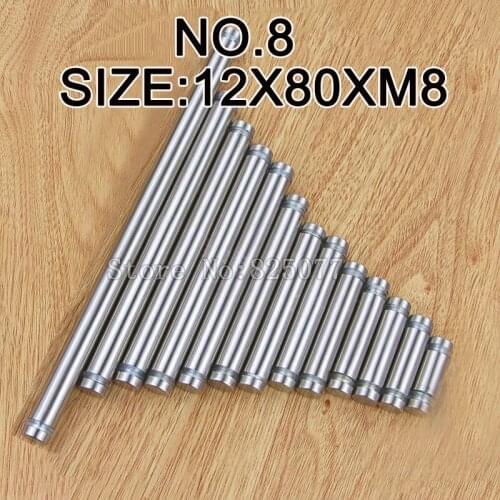 DHL 100PCS Diameter 12x80mm Stainless Steel Double Head Hollow Screw Acrylic Billboard Advertisement Fixing Screw KF979