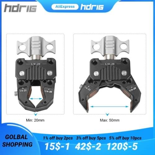 HDRIG Super Crab Lock-Grip Clamp Crab Clip Mount Arm Clamp Holder With Universal 1/4 3/8 Screw Arca Port For Dslr Monitor Tripod