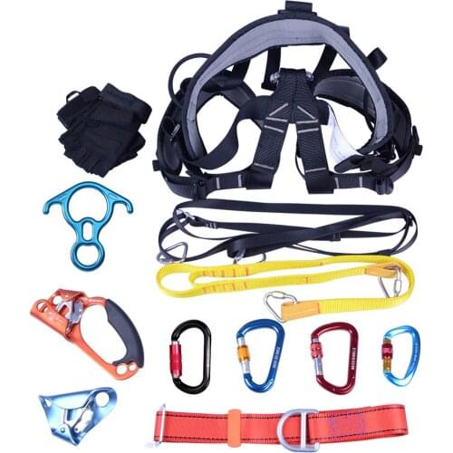 Hinda outdoor rock climbing with mountain climbing equipment to protect relief to drop suit climbing risers