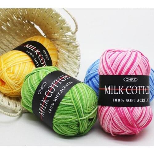Hot sale 50 Grams/Ball Crochet Yarn For Knitting Super Bargain Cotton Baby Milk Thread Worsted Handmade Wool Line Eco-Friendly