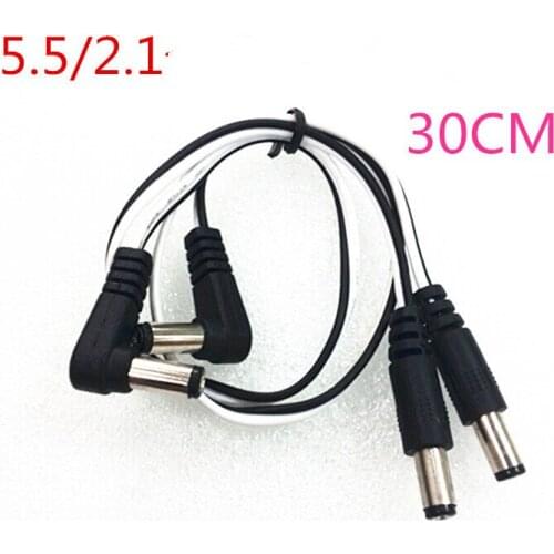 DC 5.5 2.1 male to male DC power Cable 90 Degrees 12V DC power Cord 20PCS