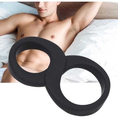 Penis Ring 8-Shape Double Ring Silicone Adults Sex Toy for Men