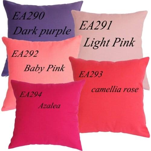 EA290 EA291 EA292 EA293 EA294 Plain Pink Fuschia Purple 100% A grade Cotton Canvas Cushion Cover Pillow Case (22 kinds of colors