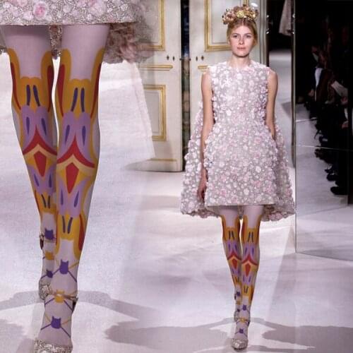 Rushed Tights Stockings Medias Pantis Woman Spring Cartoon for Printing Pantyhose 2020 Personality Velvet Backing Sexy Female