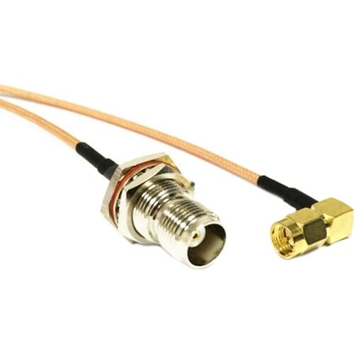 New SMA Male Right Angle Switch TNC Female bulkhead nut pigtail Cable RG316 Wholesale Fast Ship 15CM 6" Adapter